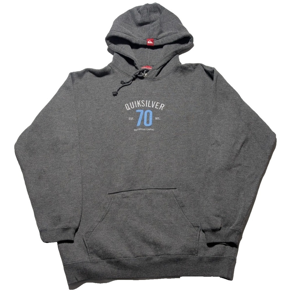 VTG QUIKSILVER SKATE SURF BOARDRIDING CO EST 70 Men Medium Gray Heather Hoodie